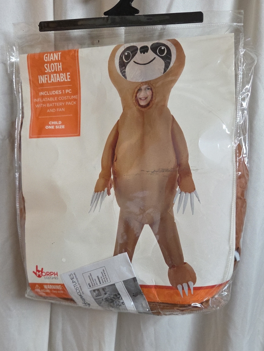 Morph costumes Giant  Sloth Inflatable Costume Child One Size Funny Animal Suit